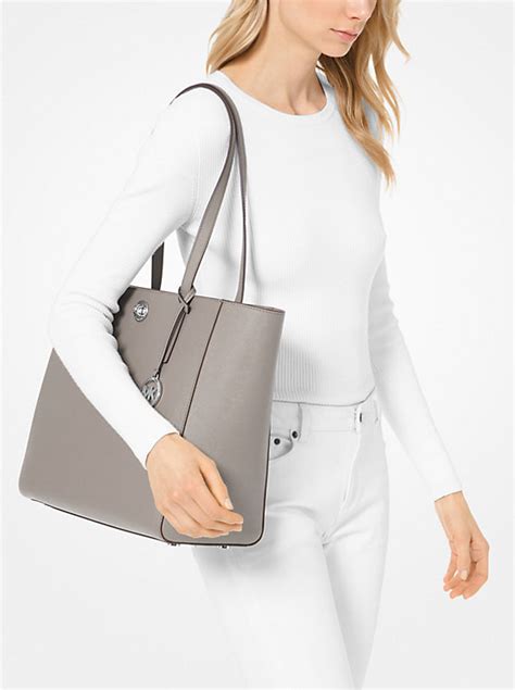 michael kors rivington large|Rivington Large Saffiano Leather Tote Bag .